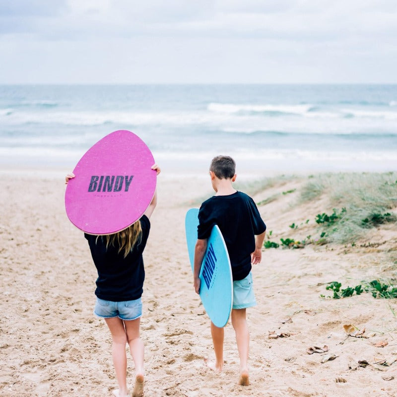 BINDY Australia Skimboard for Beach with Storage Travel Bag 41 Beginner to Intermediate Wooden Skim Board, Durable Lightweight Body Surfing Boards