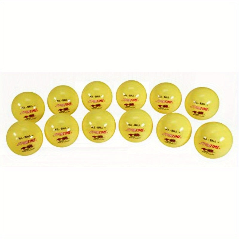 Sportime MultiPurpose Inflatable Exercise Balls 3 Inches Set of 12 Yellow