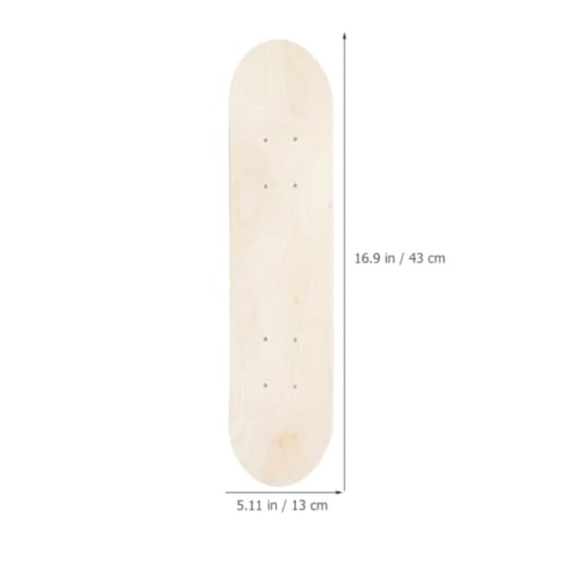 Totority DIY Blank Skateboard Deck - 7-Ply Maple Wood Unfinished Board with Pre-Punched Holes | & Graffiti | 16.92\