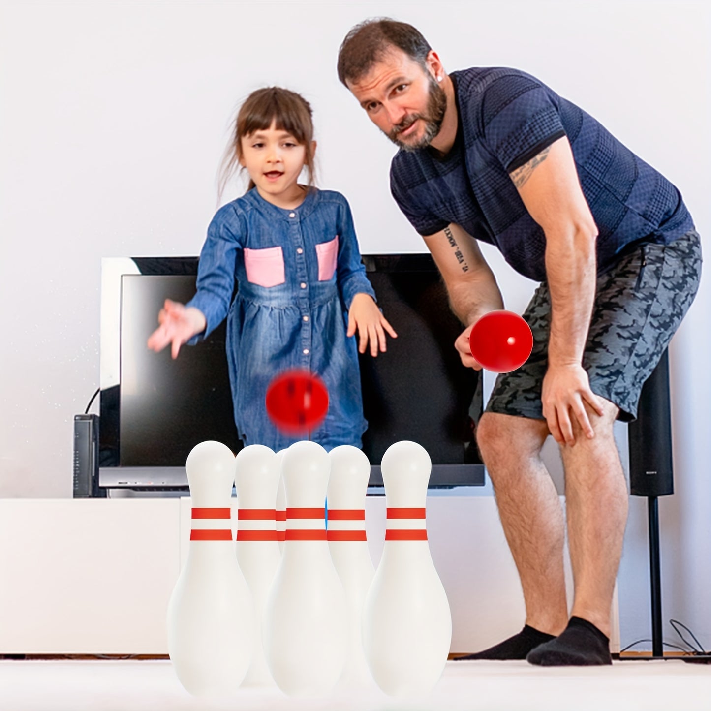 Light Up Kids Bowling Set Includes 10 Pins And 2 Balls, Bowling Pins Toy Set For Kids Toddler Indoor & Outdoor Games For Boys Girls 12Pcs, Height 7.87inch