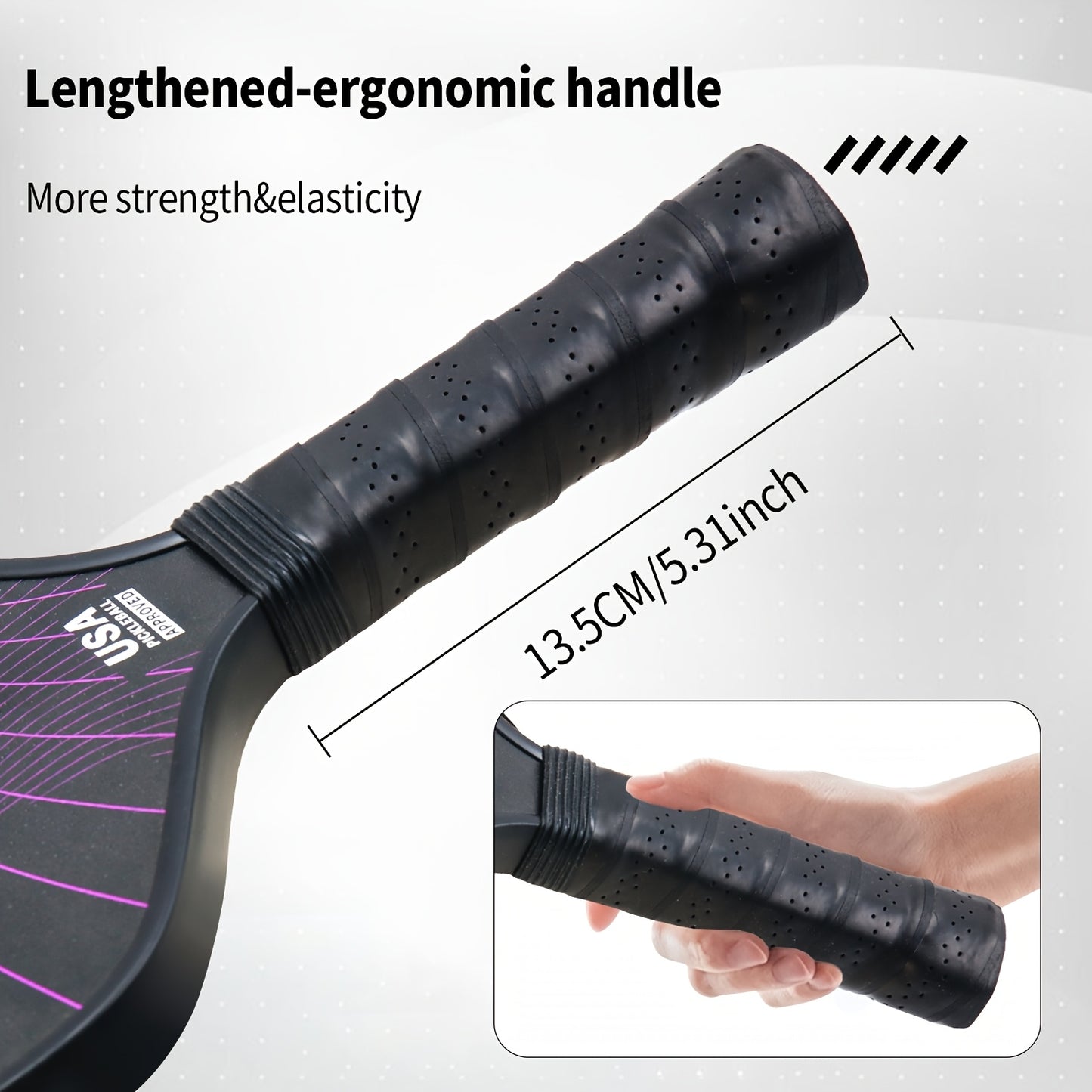 YALIAN Pickleball Paddles Set Of 2 - T700 Raw Carbon Fiber, Textured High-Grip Surface, Meets USAPA Design Standards, Includes 4 Pickleballs & Portable Zipper Bag, Perfect for All Skill Levels, Indoor\u002FOutdoor