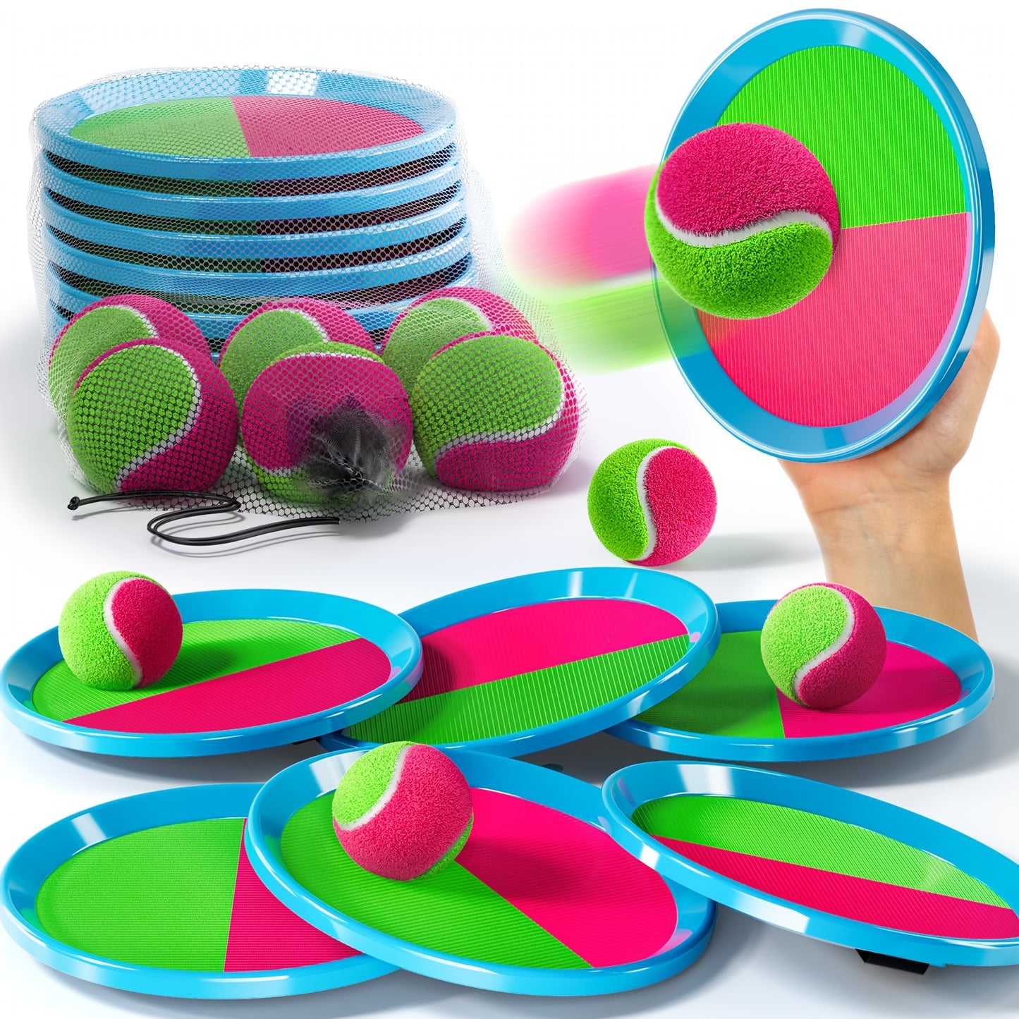 Toss and Catch Ball Game Outdoor Toys for Kids Ages 3 4 5 6 7 8 9 10, Outdoor Games Toys, Yard Backyard Games Beach Toys Outside Games