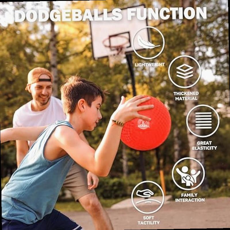 8 5 Inch Kickball Set Dodgeballs 6 Pack 12 Pack Playground Balls for Kids Adults Bouncy Balls Includes Pump and Storage Bag Handball for Outdoor Indoor Games Boys and Girls Gift with Gift Box