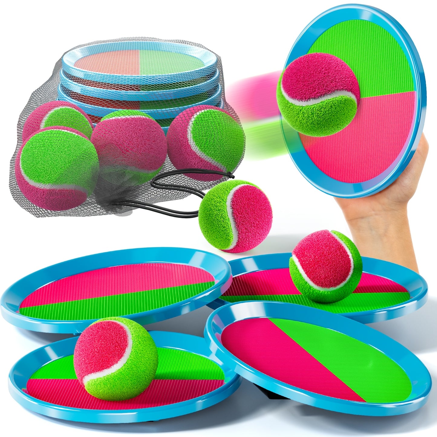 Toss and Catch Ball Game Outdoor Toys for Kids Ages 3 4 5 6 7 8 9 10, Outdoor Games Toys, Yard Backyard Games Beach Toys Outside Games