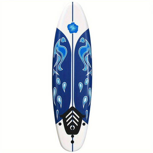 6ft Surfing Body Board w\u002F 3 Removable Fins Safety Leash White