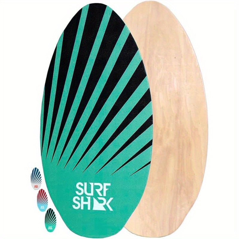 BeachMall 35 to 41 inch Deluxe Wood SkimBoards w EVA Traction Grip Pad for XGrip Wooden Skim Board for Adults