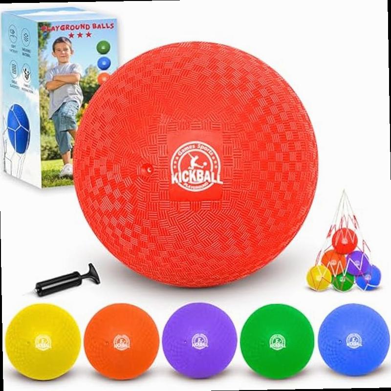8 5 Inch Kickball Set Dodgeballs 6 Pack 12 Pack Playground Balls for Kids Adults Bouncy Balls Includes Pump and Storage Bag Handball for Outdoor Indoor Games Boys and Girls Gift with Gift Box