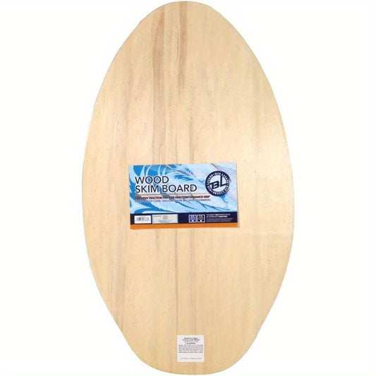 BeachMall 35 to 41 inch Deluxe Wood SkimBoards w EVA Traction Grip Pad for XGrip Wooden Skim Board for Adults