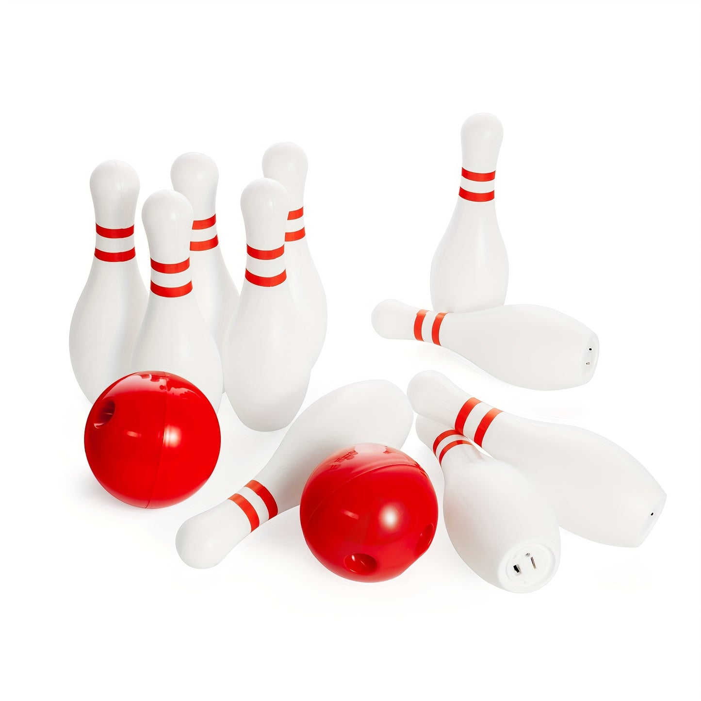 Light Up Kids Bowling Set Includes 10 Pins And 2 Balls, Bowling Pins Toy Set For Kids Toddler Indoor & Outdoor Games For Boys Girls 12Pcs, Height 7.87inch