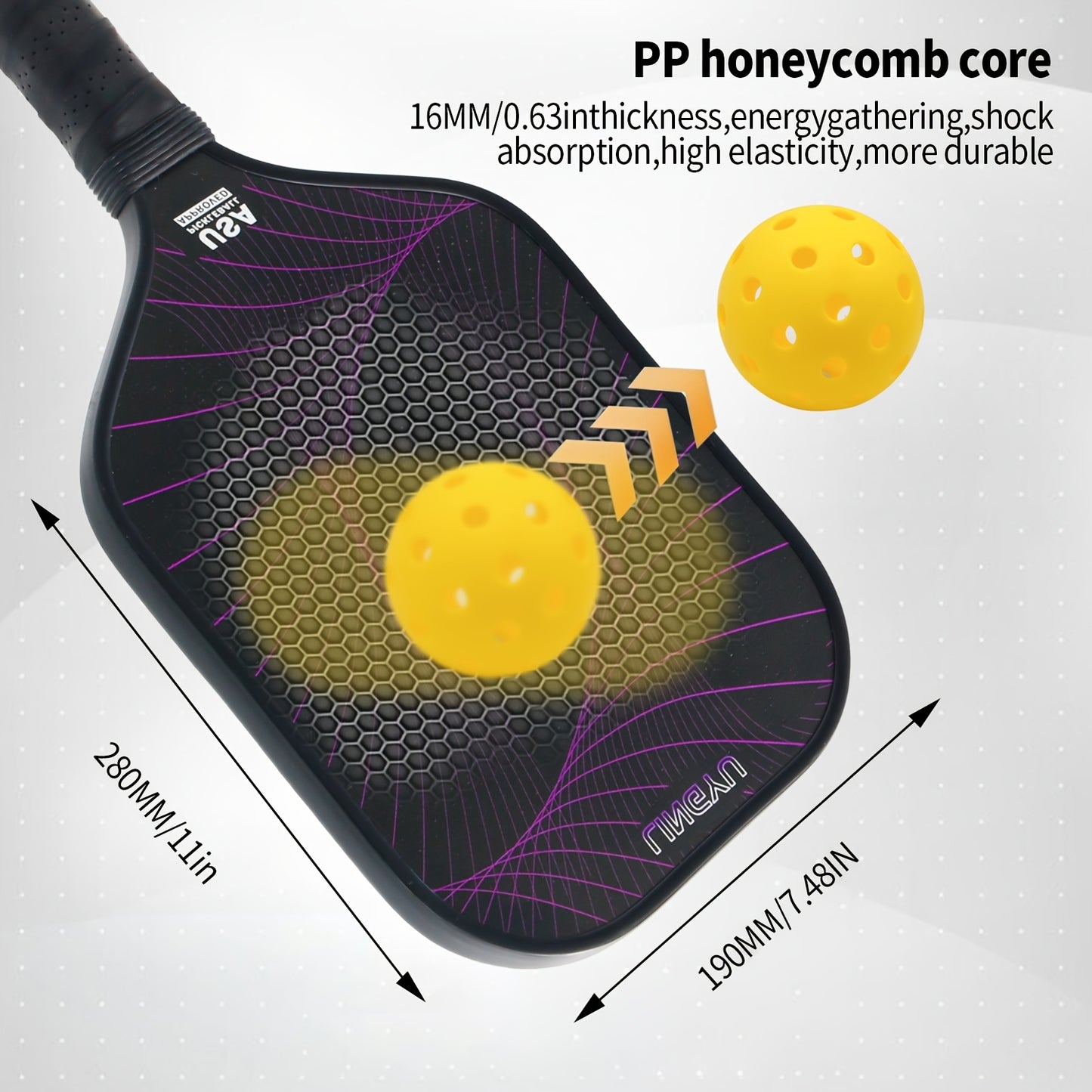 YALIAN Pickleball Paddles Set Of 2 - T700 Raw Carbon Fiber, Textured High-Grip Surface, Meets USAPA Design Standards, Includes 4 Pickleballs & Portable Zipper Bag, Perfect for All Skill Levels, Indoor\u002FOutdoor