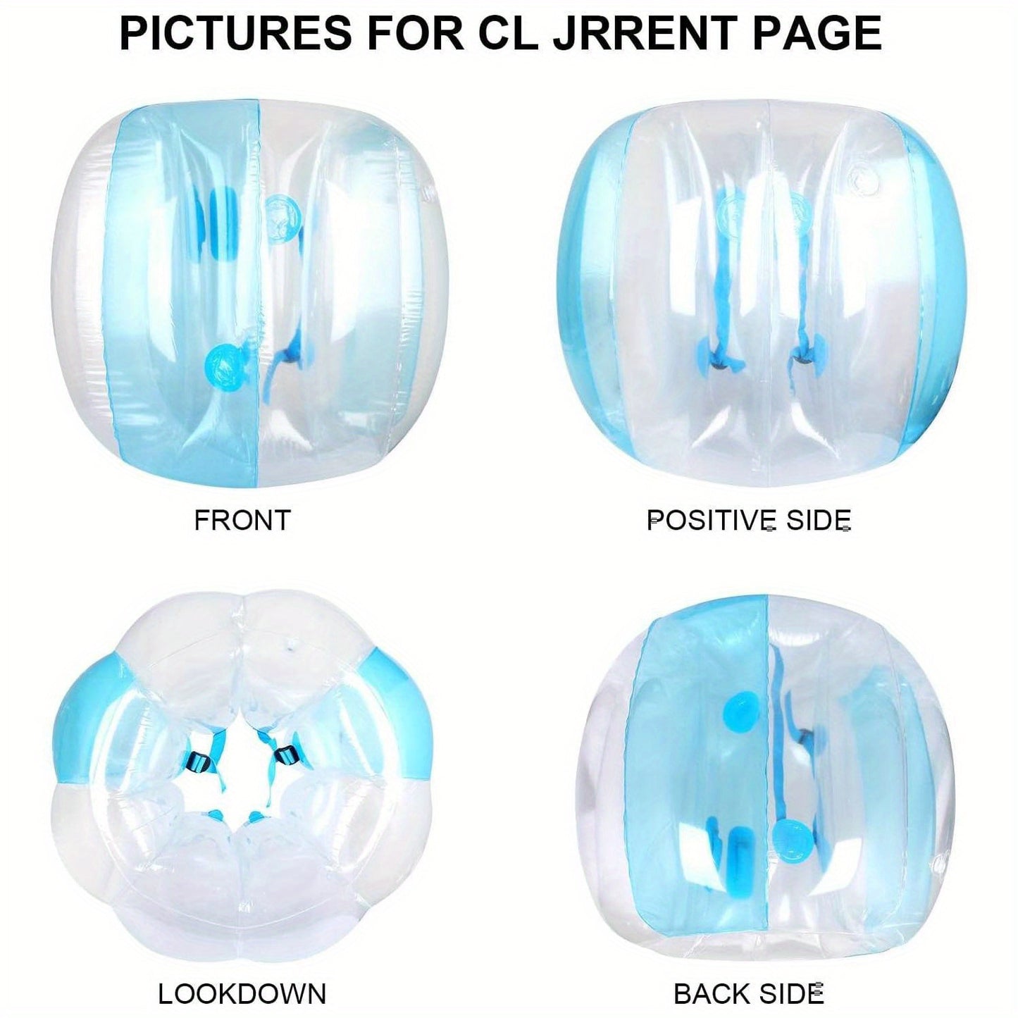 2pcs Inflatable Bumper Balls For Adults Bumper Sumo Ball Bubble Soccer Balls For Adults Sumo Football Zorb Human Hamster Ball Body For Outdoor Team Gaming Play Sport 47.5inch