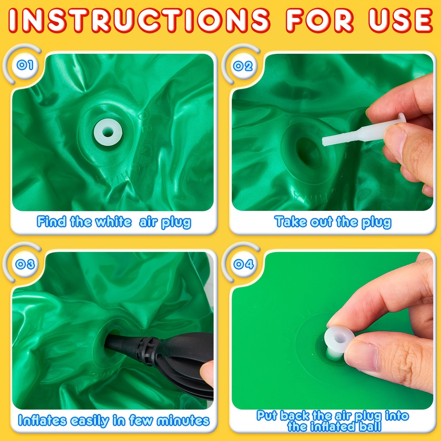 6 Hopper Ball Carnival Outdoor Games 22 Inch Jumping Inflatable Yoga Balls with Handle And Air Pump, Suitable for Exercise (Red, Blue, Green, Pink, Yellow, Purple), PVC Material, Youth Fitness Equipment|Playful Design|Durable PVC, Inflatable Exercise Ball