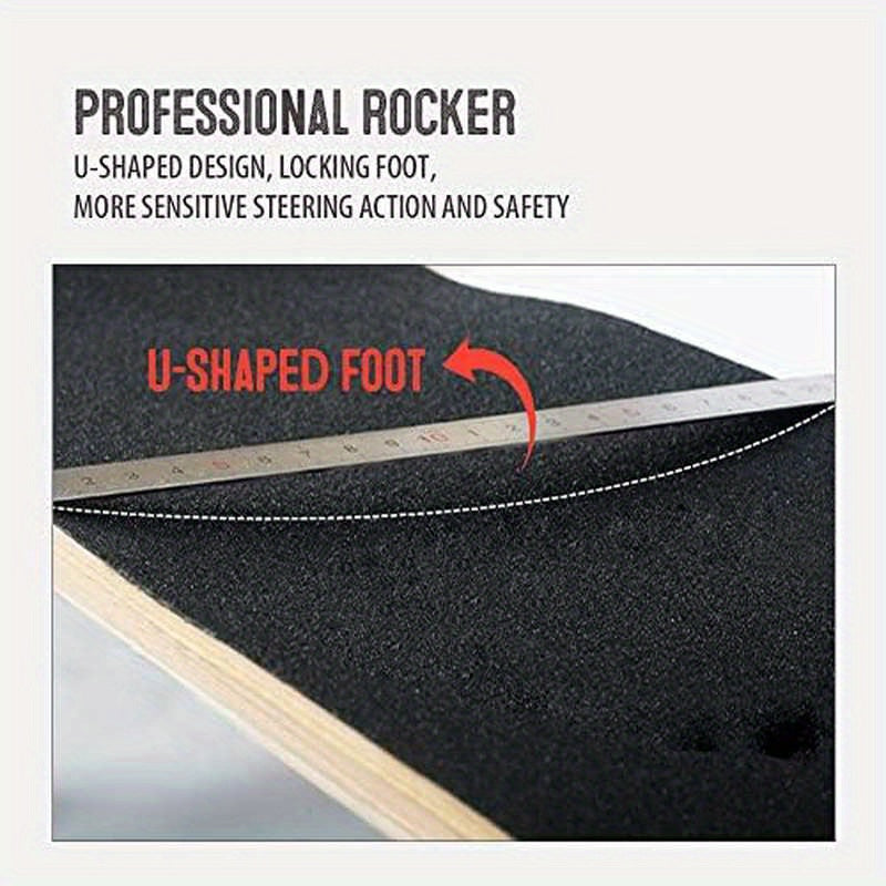 Extra Large Stand Up Surf Skateboard Swing with Adjustable Handle - Heavy-Duty 660 lbs Capacity, Extra Long 29.7\