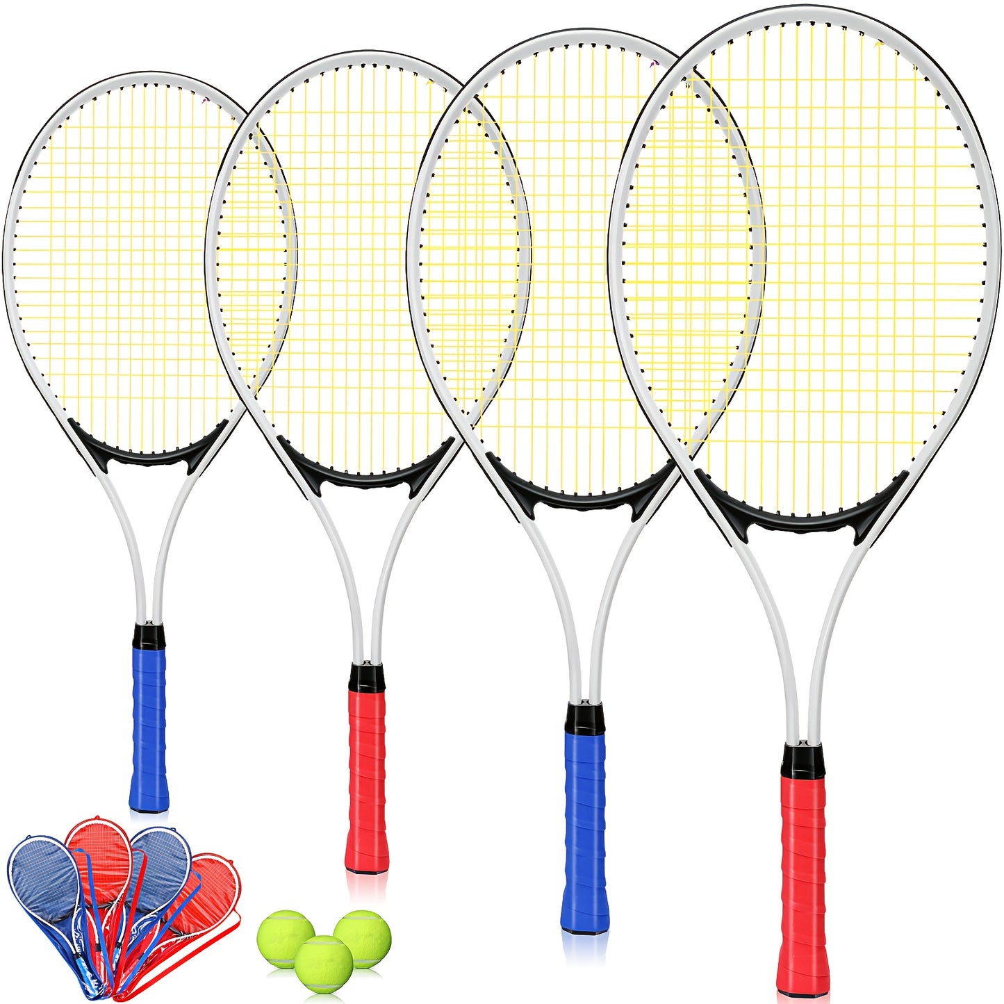 4pcs Tennis Rackets for Adult Recreational 4 Players 27\