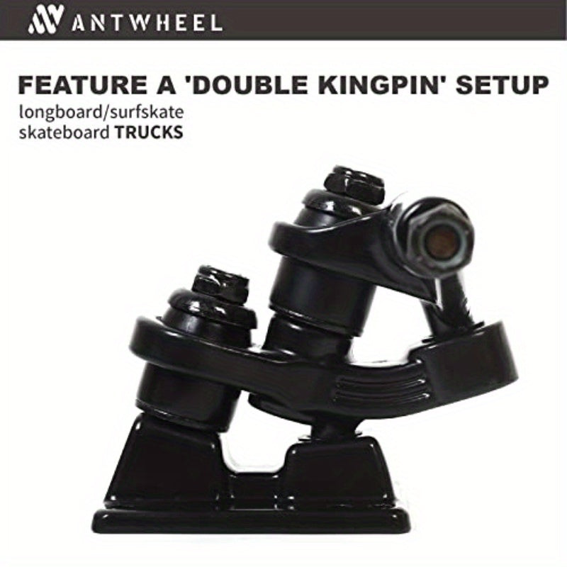 Sidewinder II Longboard Skateboard - Black Double Kingpin Trucks with 7\