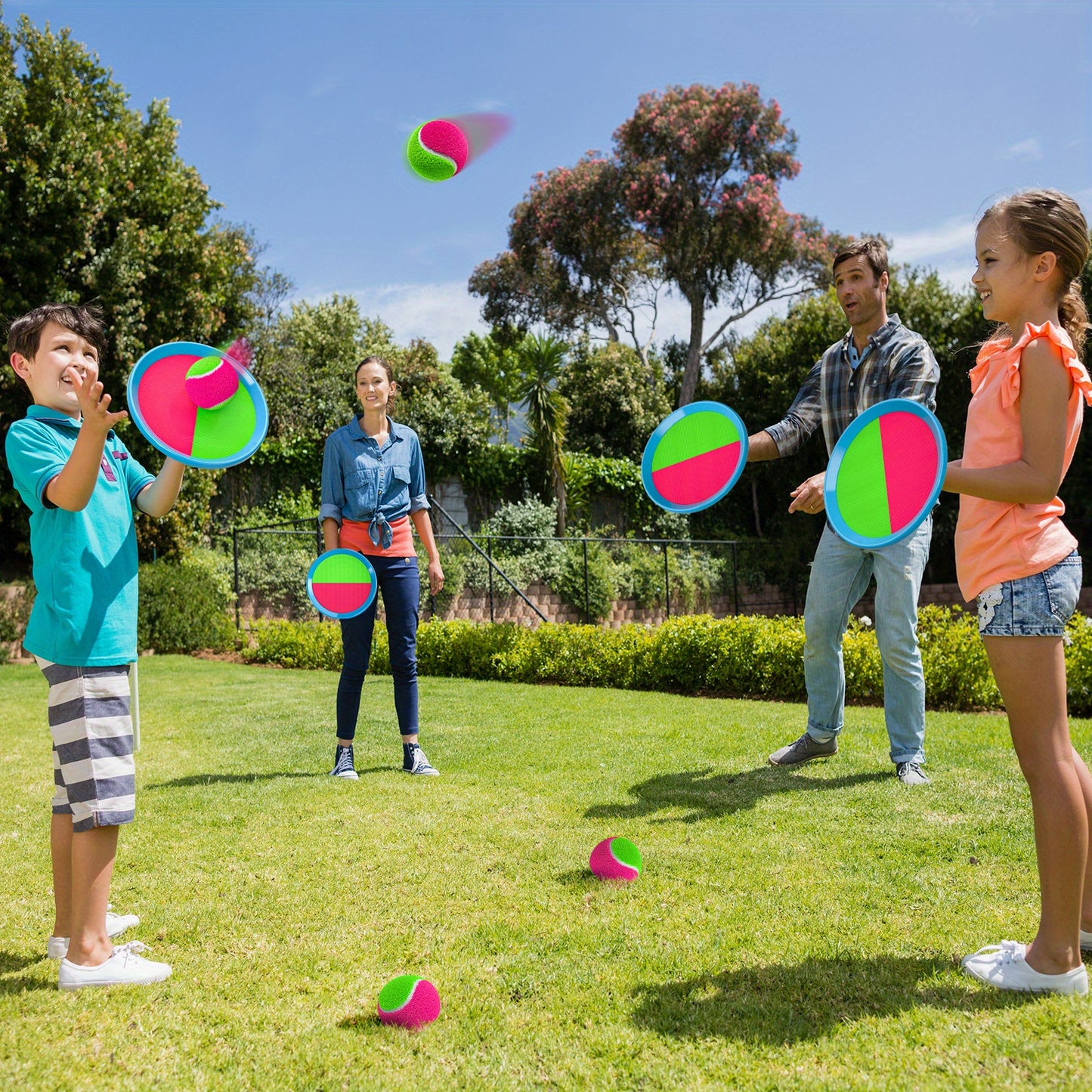 Toss and Catch Ball Game Outdoor Toys for Kids Ages 3 4 5 6 7 8 9 10, Outdoor Games Toys, Yard Backyard Games Beach Toys Outside Games