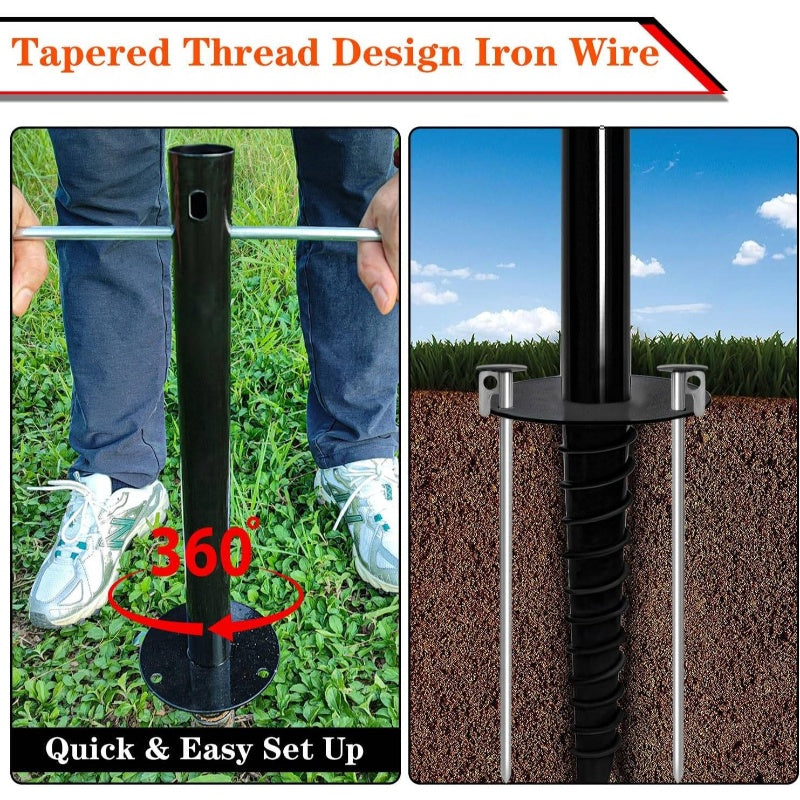 Portable Tetherball Set with 2 Tetherball Ball, Rope and Pole, Heavy Duty Tetherball Pole Set Family Fun, Portable Outdoor Game Fun Backyard, Lawn, Sand and Beach