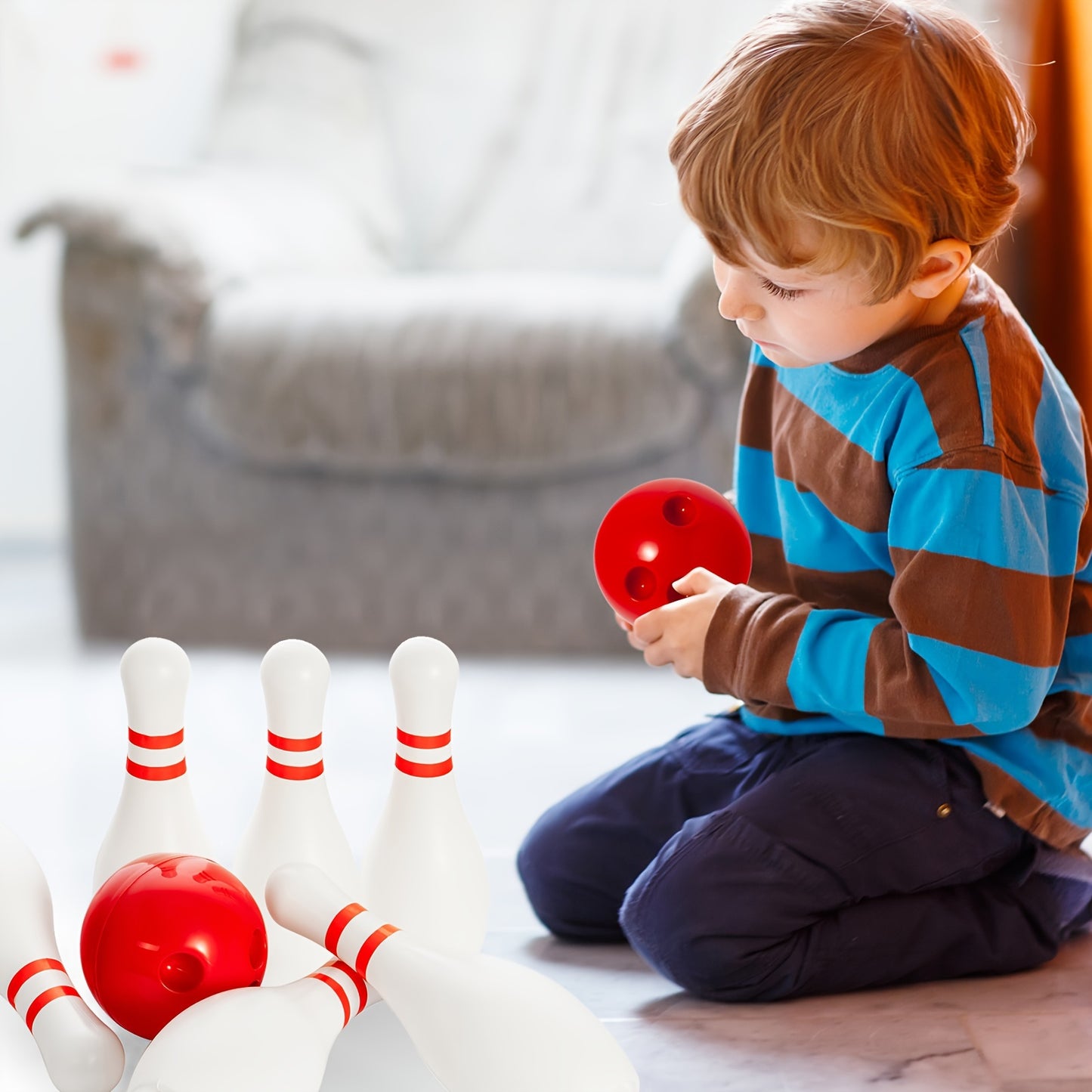 Light Up Kids Bowling Set Includes 10 Pins And 2 Balls, Bowling Pins Toy Set For Kids Toddler Indoor & Outdoor Games For Boys Girls 12Pcs, Height 7.87inch