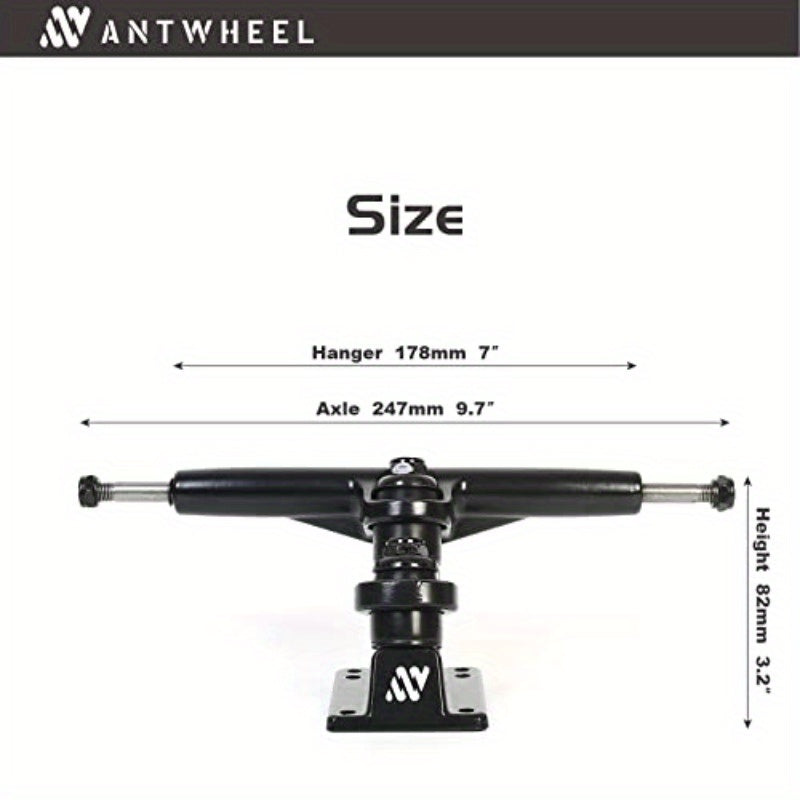 Sidewinder II Longboard Skateboard - Black Double Kingpin Trucks with 7\