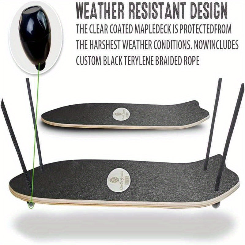 Extra Large Stand Up Surf Skateboard Swing with Adjustable Handle - Heavy-Duty 660 lbs Capacity, Extra Long 29.7\