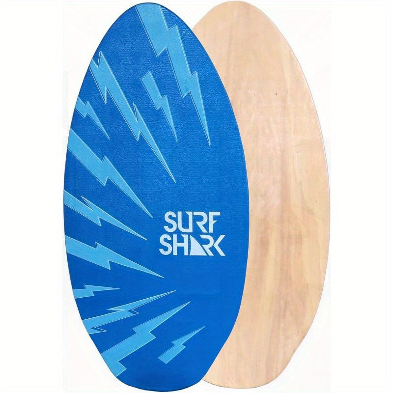Deluxe Wooden Skimboards Ranging from 35 to 41 Inches, Featuring an EVA Traction Grip Pad, Designed for Adult Use.