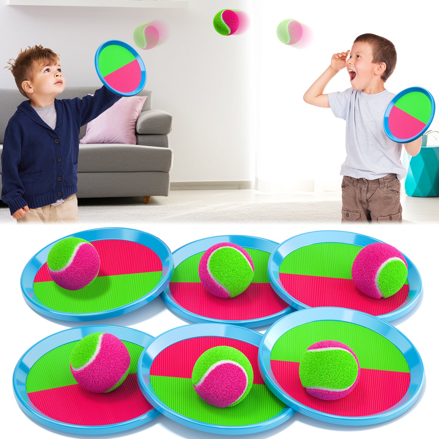 Toss and Catch Ball Game Outdoor Toys for Kids Ages 3 4 5 6 7 8 9 10, Outdoor Games Toys, Yard Backyard Games Beach Toys Outside Games
