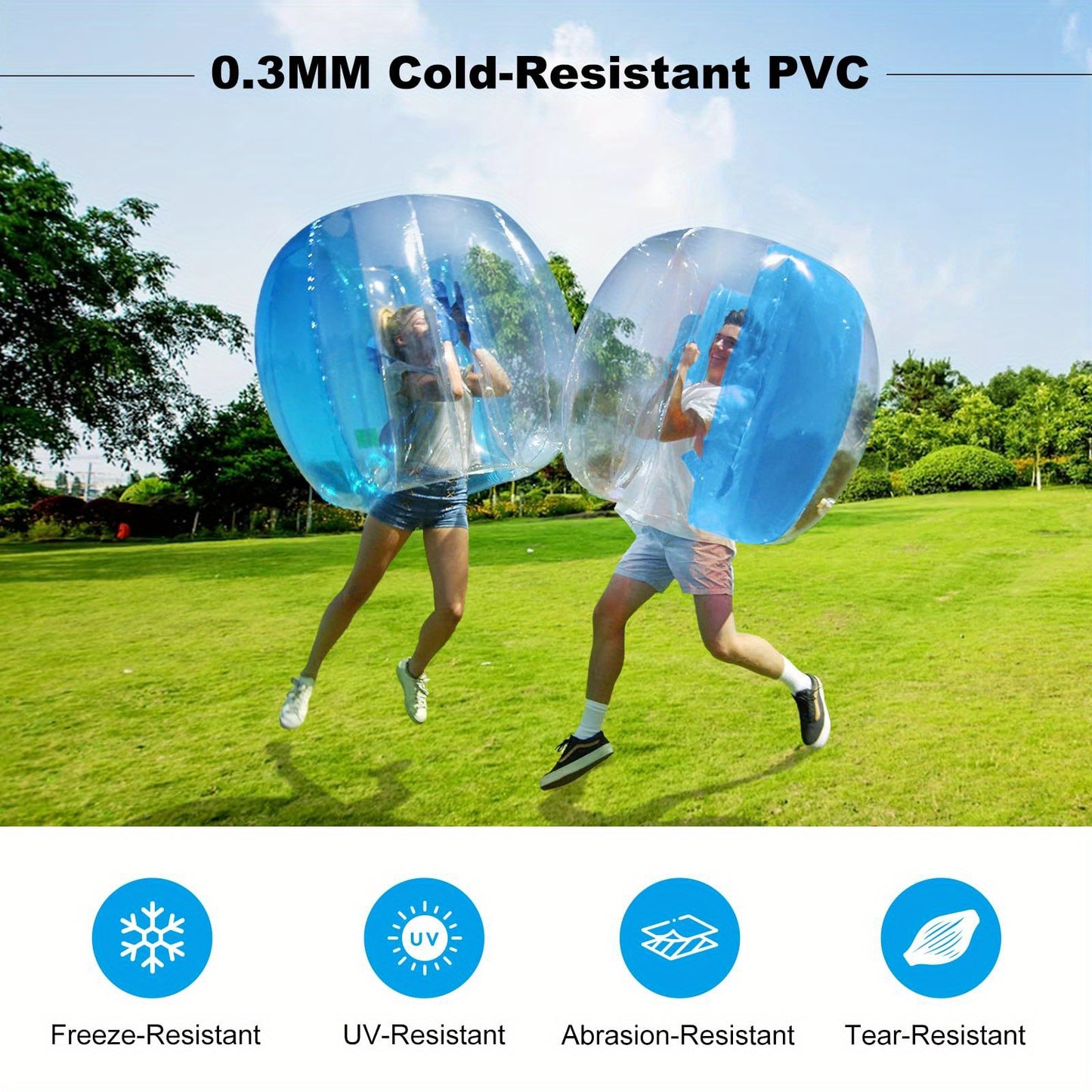2pcs Inflatable Bumper Balls For Adults Bumper Sumo Ball Bubble Soccer Balls For Adults Sumo Football Zorb Human Hamster Ball Body For Outdoor Team Gaming Play Sport 47.5inch