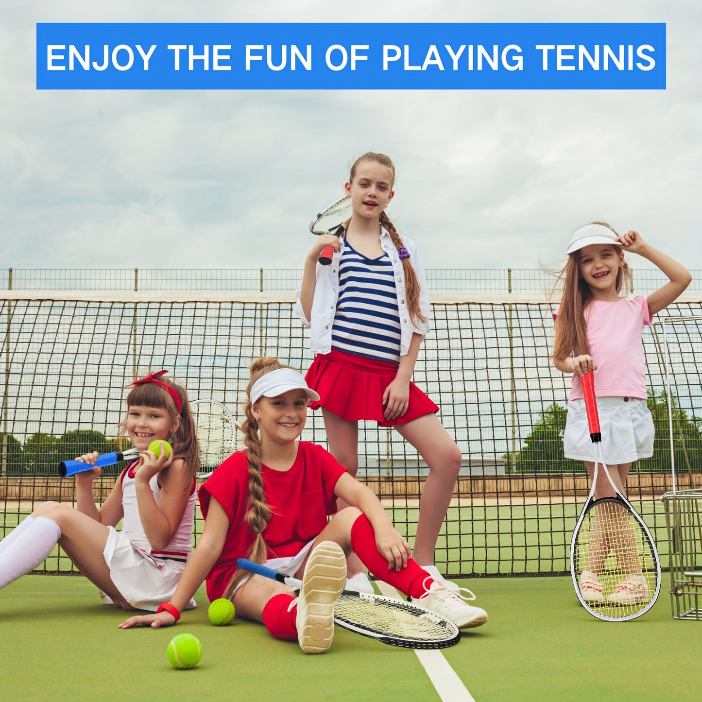 4pcs Tennis Rackets for Adult Recreational 4 Players 27\